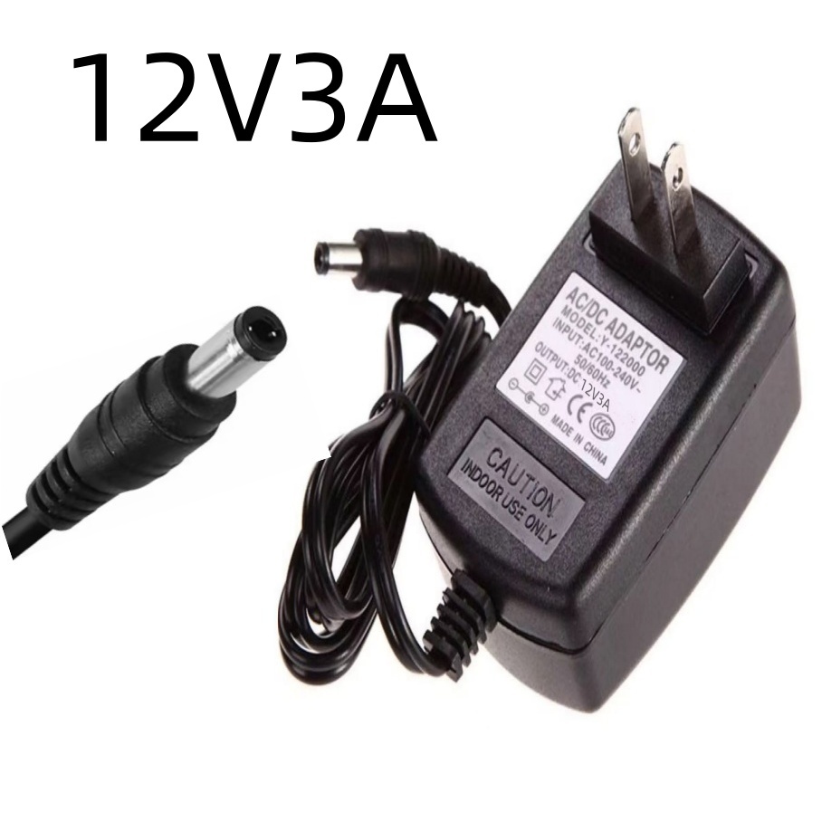 DC อะแดปเตอร์ 12V 3A 3000MA (5.5x2.5mm) แจ็คตัวเมีย