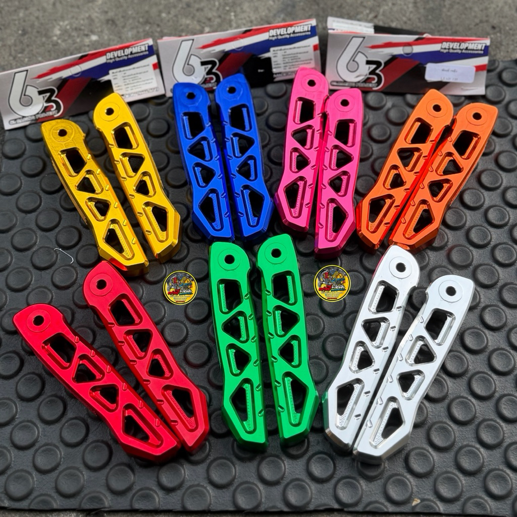 พักเท้าหลังหลีด LEAD125ปี21-25/FORZA350ตรงรุ่น CNC..By 63Racingแท้💯 #พักเท้าหลังหลีดแต่ง #พักเท้าหลังฟอซ่า (1คู่)