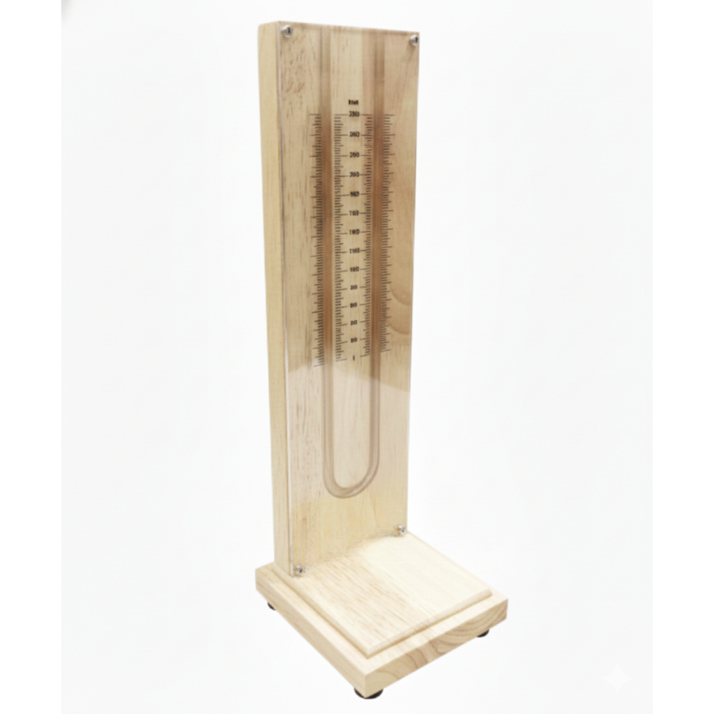 มาโนมิเตอร์ (Manometer)เครื่องมือวัดความดันของเหลวและก๊าซ แบบท่อรูปตัว U พร้อมฐานไม้ วิทยาศาสตร์,การทดลอง สินค้าพร้อมส่ง