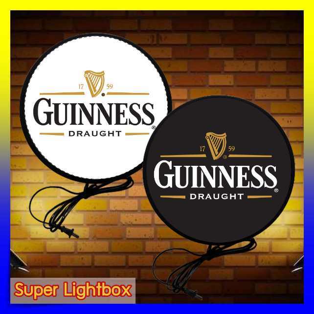 Guinness กินเนสส์ ป้ายไฟแต่งร้าน ป้ายled กล่องไฟ ป้ายไฟled ป้ายไฟ ด้านเดียว หน้าเรียบ ขนาด30-40ซม.