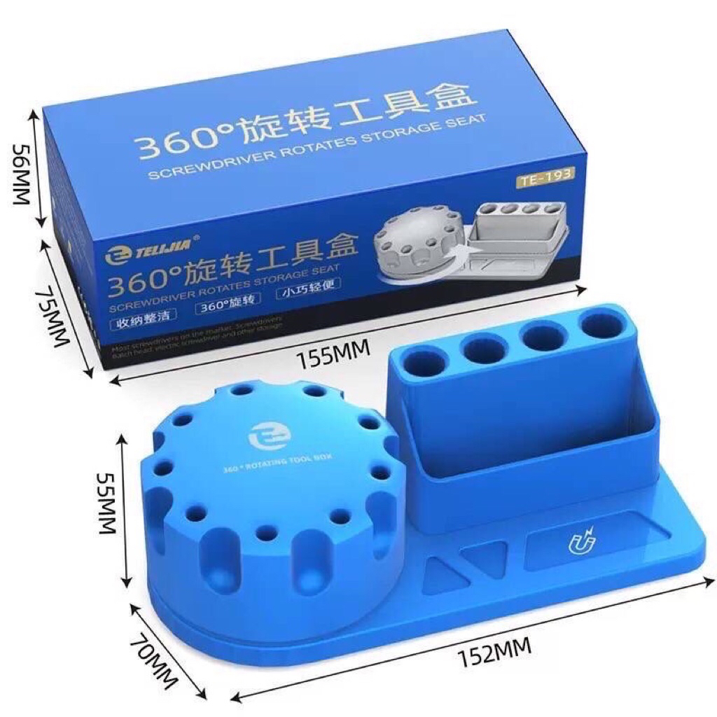 แท่นวางไขควงแบบหมุนได้ รุ่น TE-193 เป็นอุปกรณ์จัดเก็บเครื่องมือช่าง