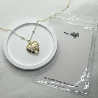 สร้อยคอล็อคเก็ตจี้หัวใจ ใส่รูปได้ ทอง14k✨