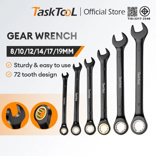 TASKTOOL ชุดประแจ ประแจแหวนข้าง ประแจแหวนข้างปากตาย 8-24mm แข็งแรง ทนทาน