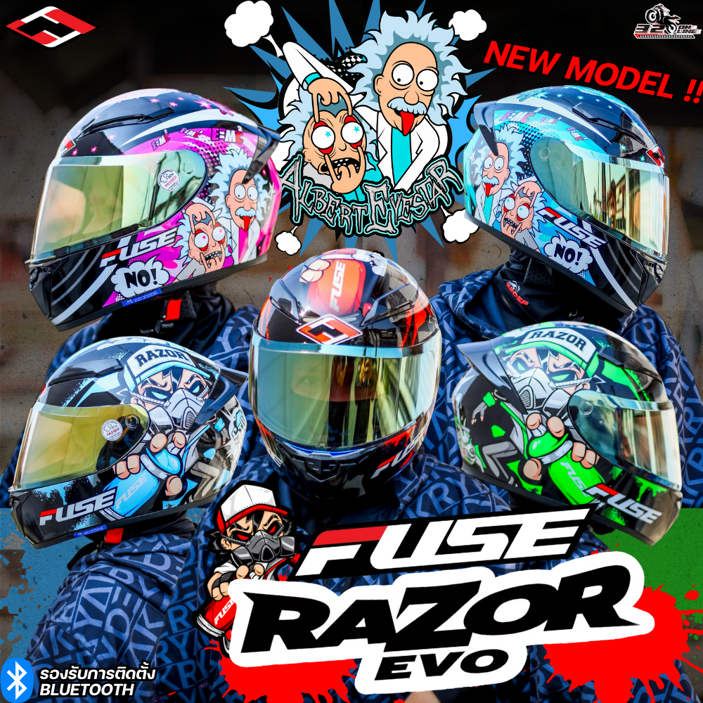 ส่งด่วน !! ลายใหม่ 2026 มีให้เลือก 20 แบบ หมวกกันน็อค FUSE รุ่น RAZOR EVO ปี ของแท้!! ส่งไว 320sp.online