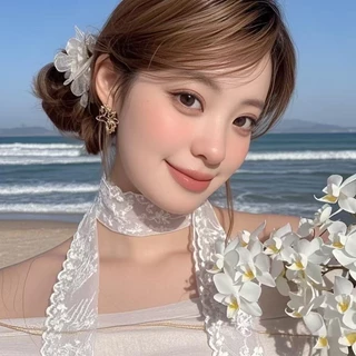 สไตล์นางฟ้า เครื่องประดับผม ที่คาดผม สไตล์ป่า ลูกไม้ ผ้าพันคอไหม อเนกประสงค์