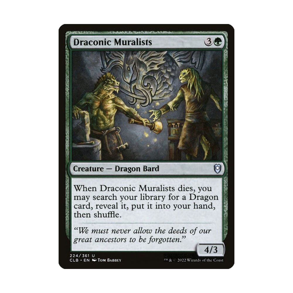 [MTG] Draconic Muralists [CLB] [GREEN] [U] - Magic the Gathering SINGLES