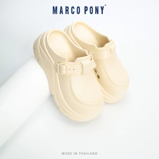 Marco Pony รองเท้าแตะแบบสวม ทรงหัวโต แฟชั่นผู้หญิง วัสดุ EVA เสริมส้นเท้า ใส่สบายเท้า MH9037