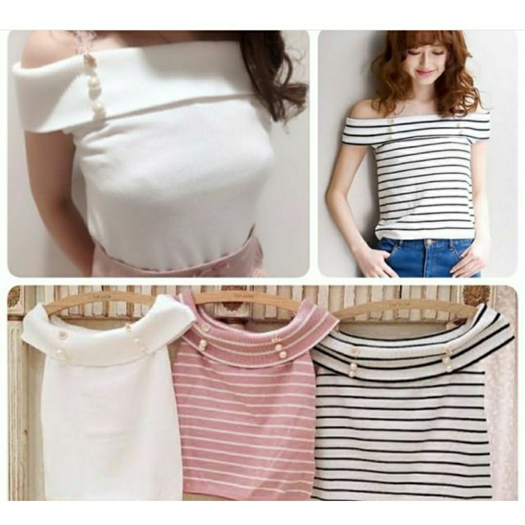 Lizlisa เสื้อไหมพรม สีชมพูลายหวาน