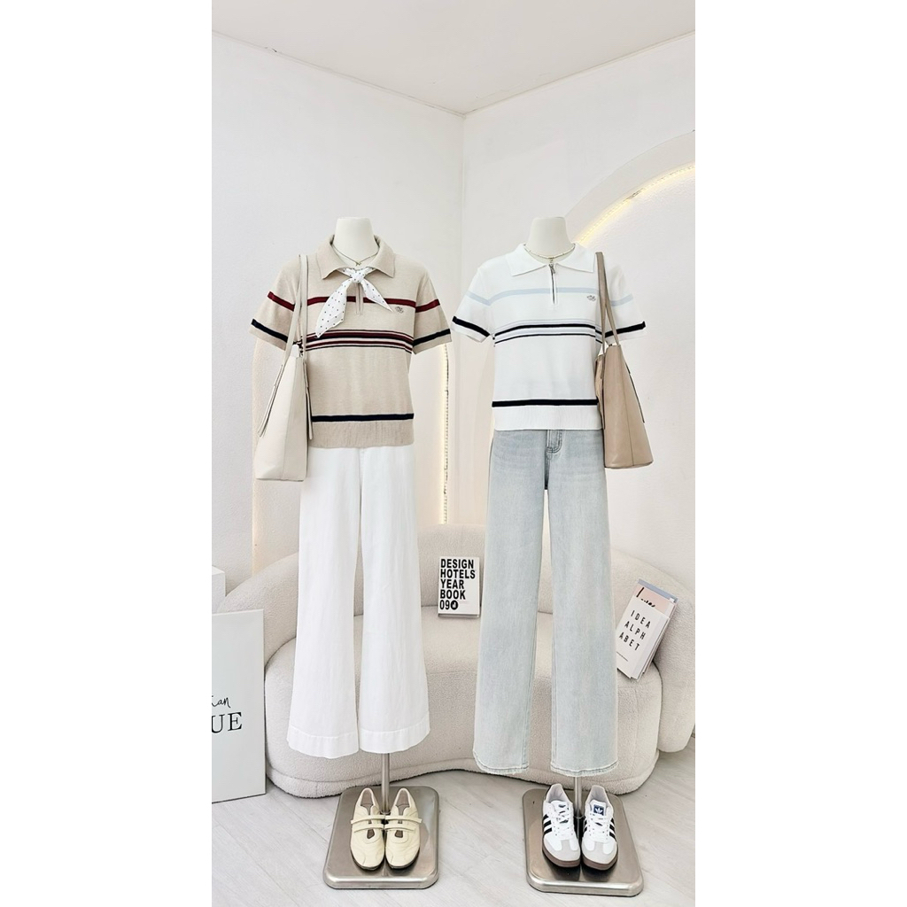 PANISA เสื้อโปโลไหมพรมซิปหน้า (สาวอวบใส่ได้) ราคา ถูกที่สุด ดีลบีเคเค แกลเลอรีภาพที่ 4