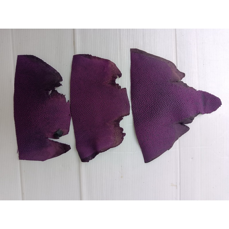 หนังปลากระเบนแท้ (real stingray leather scraps) หลายสี ใช้ทำเครื่องหนัง น้ำหนัก 73 กรัม LE438