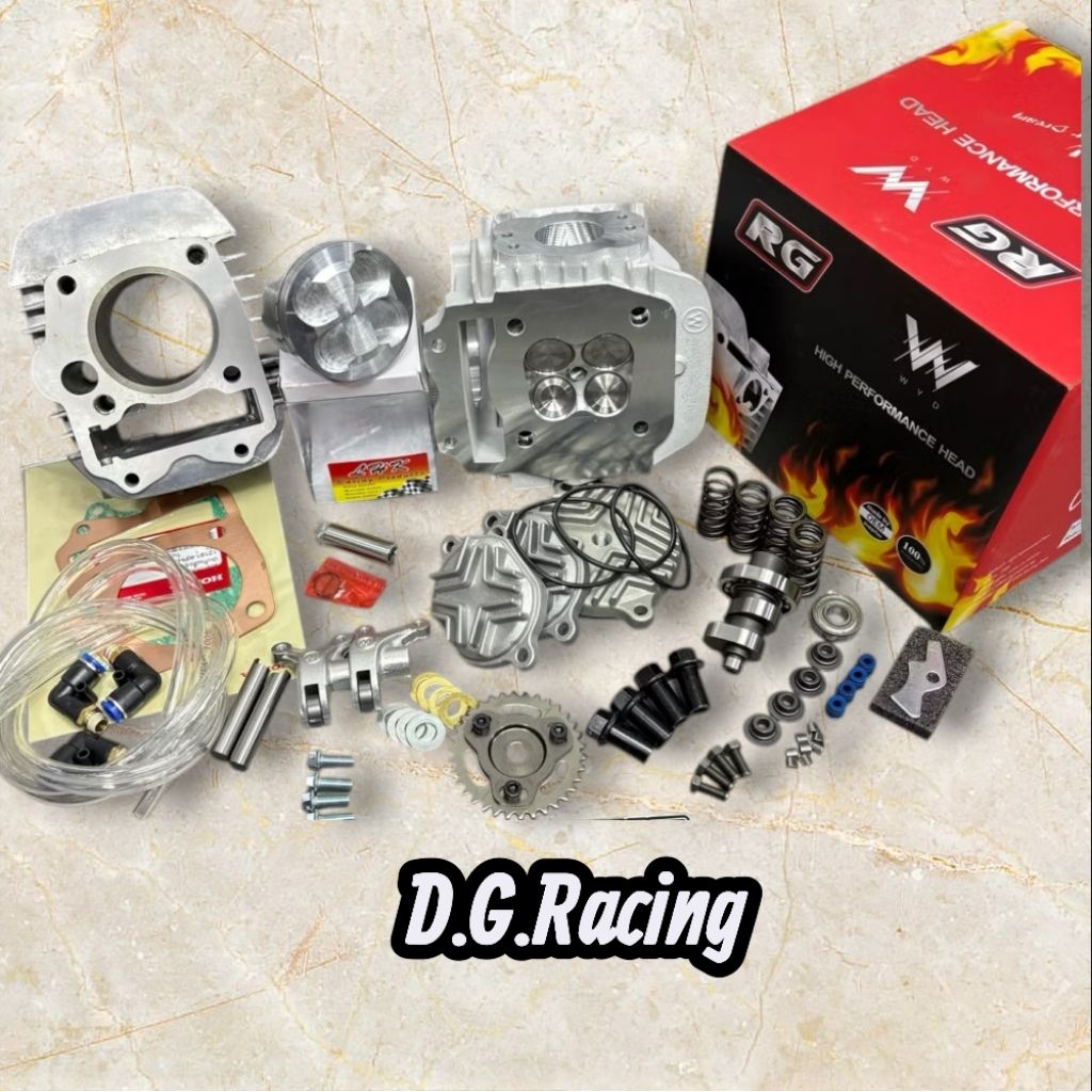 ชุดลูกสูบ LHK พร้อมฝา RG 4วาล์ว มีขนาดลูก 56-67