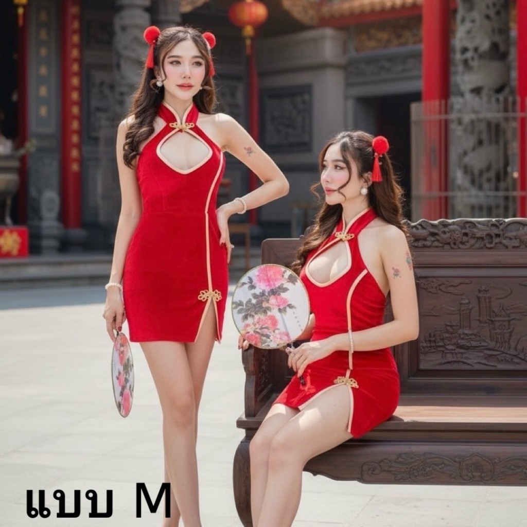 New  #ต00-ชุดใส่ตรุษจีน เซ็กซี่ๆ งานผ้ากำมะหยี่ งานสวย น่ารักมากๆ - รูปที่ 7