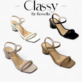 รองเท้าส้นสูงคาดสายนุ่มนิ่มมีรัดข้อสูง 2.5 นิ้ว รุ่น Classy by Rossella