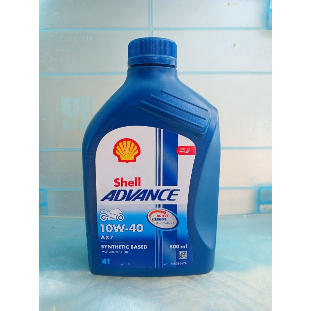 SHELL ADVANCE 4T AX7 10W-40SYNTHETIC BASED MOTORCYCLE OIL 0.8L