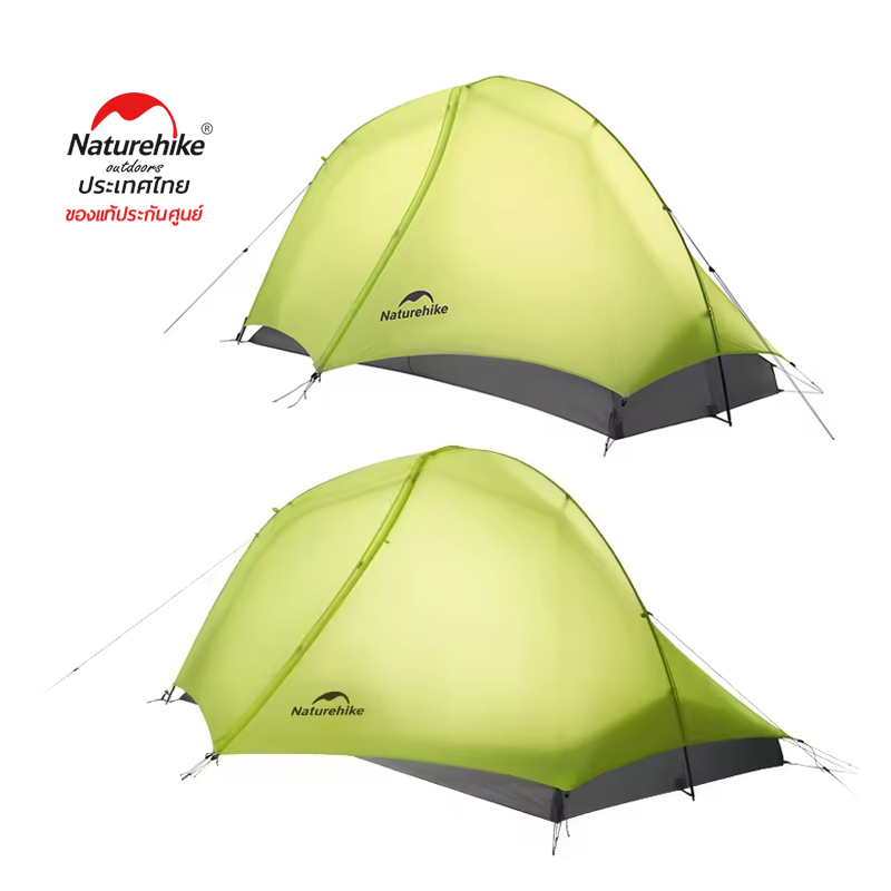 Naturehike Double Layer Tent 10D Nylon 1-2 Person Ultralight Aluminum Pole Camping Tent Waterproof L