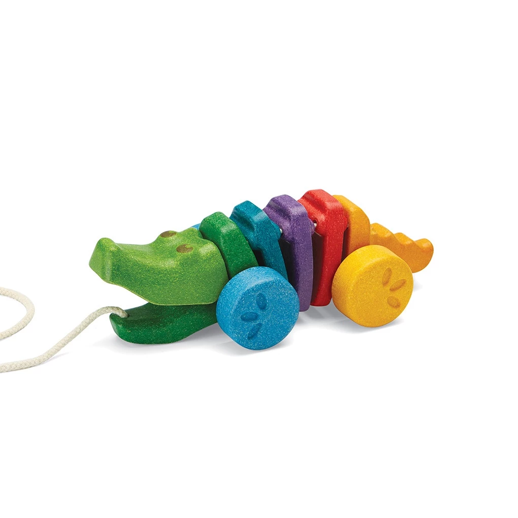 PlanToys ของเล่นไม้ 1416 Rainbow Alligator จระเข้สีรุ้ง เสริมพัฒนาการ สำหรับเด็กอายุ 12 เดือน ขึ้นไป