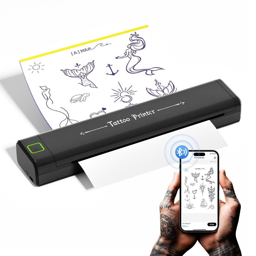 D5Tattoo-Bluetooth Tattoo Stencil Printer,Your first printer with Tattoo Transfer Machine for Artist