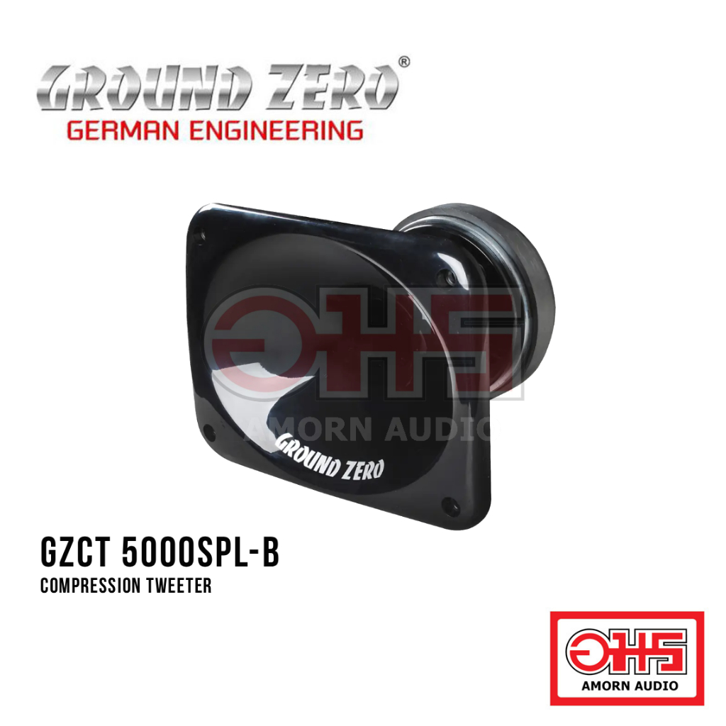 Ground Zero GZCT 5000SPL-B ลำโพงเสียงแหลมปากแตร 1.75 นิ้ว 180W ทวีตเตอร์ Titanium Dome แท้ 100%