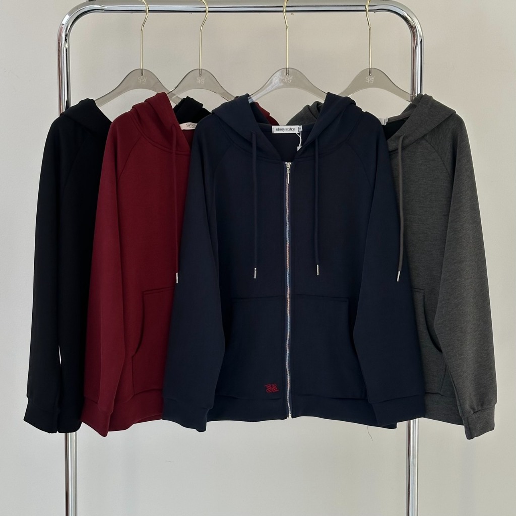 Sissy Store : เสื้อฮู้ดซิปแขนยาว ผ้าวอร์ม (S-M)  เนื้อผ้านุ่ม  ยืดหยุ่นได้ ใส่สบายมาก