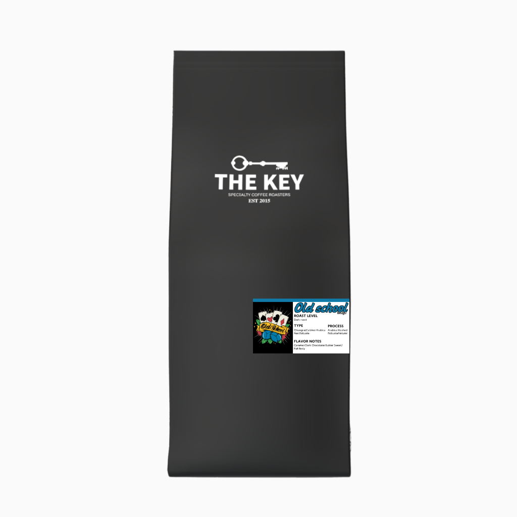 OldShcool 500กรัม ,เมล็ดกาแฟคั่วเข้ม, อราบิก้า70% โรบัสต้า30%