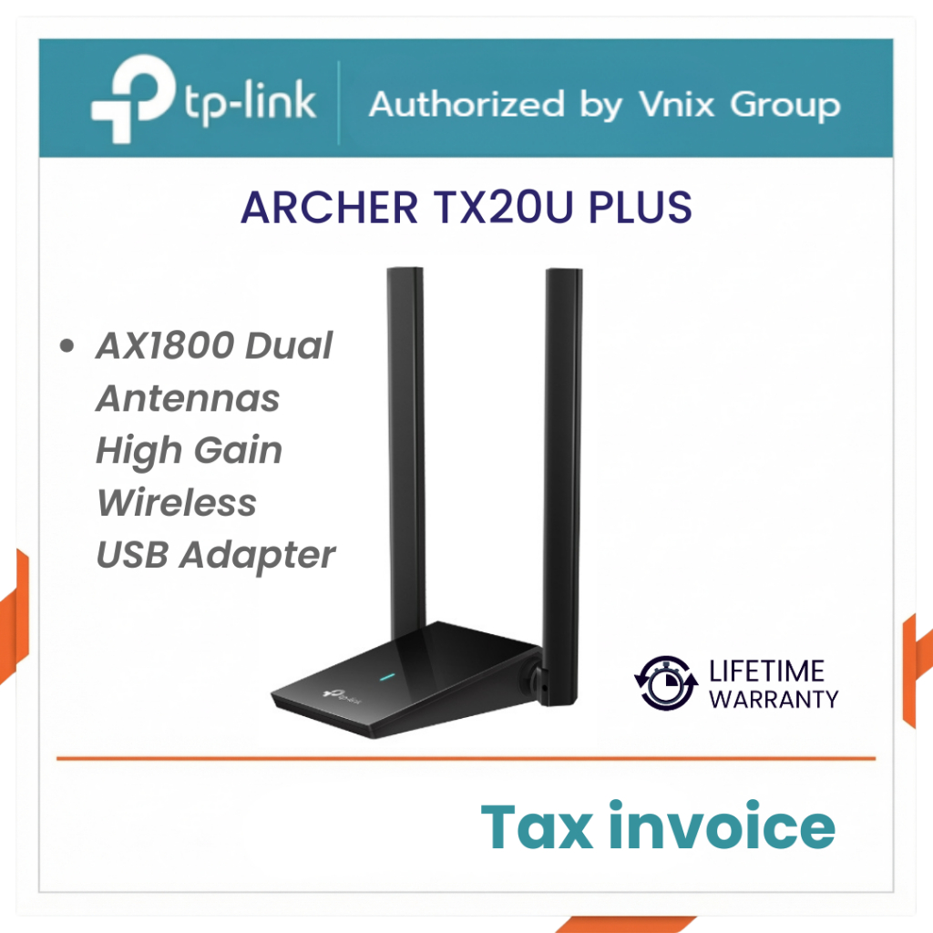 ARCHER TX20U PLUS TPLINK High-Gain Wireless USB Adapter By Vnix Group