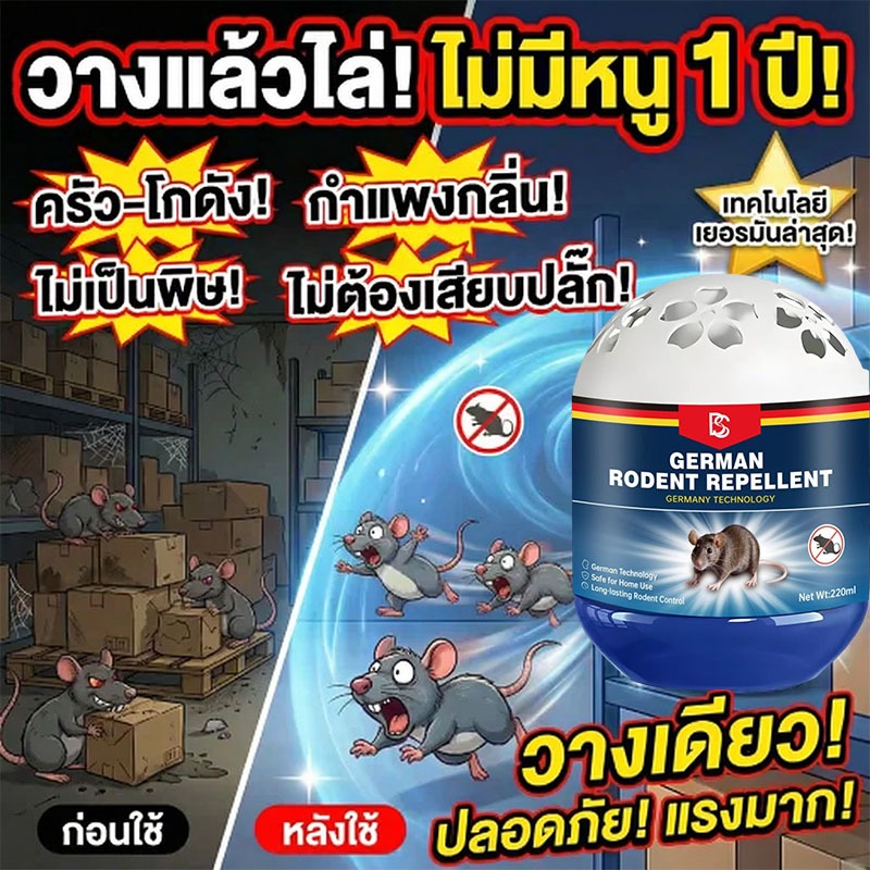 🐭ทั้งบ้านไม่มีหนู🐀LY เจลไล่หนู ไล่หนู กำจัดหนู ยาไล่หนู 250g ไล่หนูตลอด 24 ชั่วโมง ผลิตจากธรรมชาติ ปลอดภัย