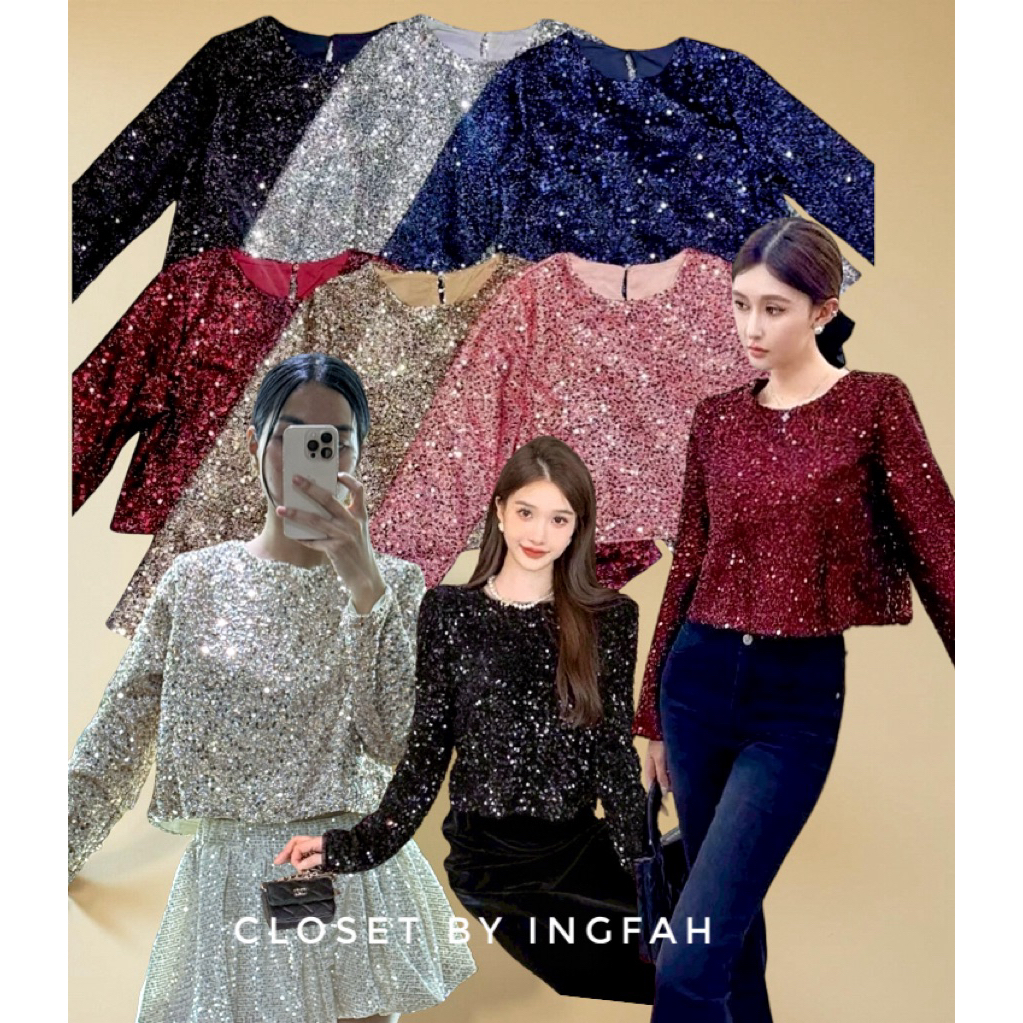 wink top เสื้อกริตเตอร์ วิบวับ สายปาร์ตี้