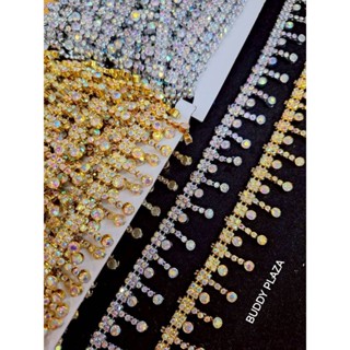 สังวาลย์ เพชรเส้น แถบตกแต่ง สังวาลย์พชร แบ่งขาย 50-100cm สำห…