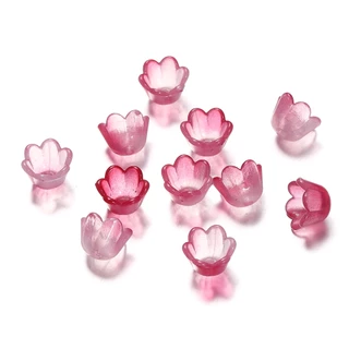 St.kunkka 50Pcs ลูกปัด อะคริลิค ดอก กล้วยไม้ ไม้ ป่า ชุดเซ็ท ไล่ระดับสี สำหรับทำเครื่องประดับ DIY