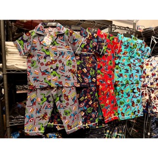 ชุดนอนเด็กผู้ชายแขนสั้น-ขายาว ลายซูเปอร์ฮีโร่ Marvel (Avenge…