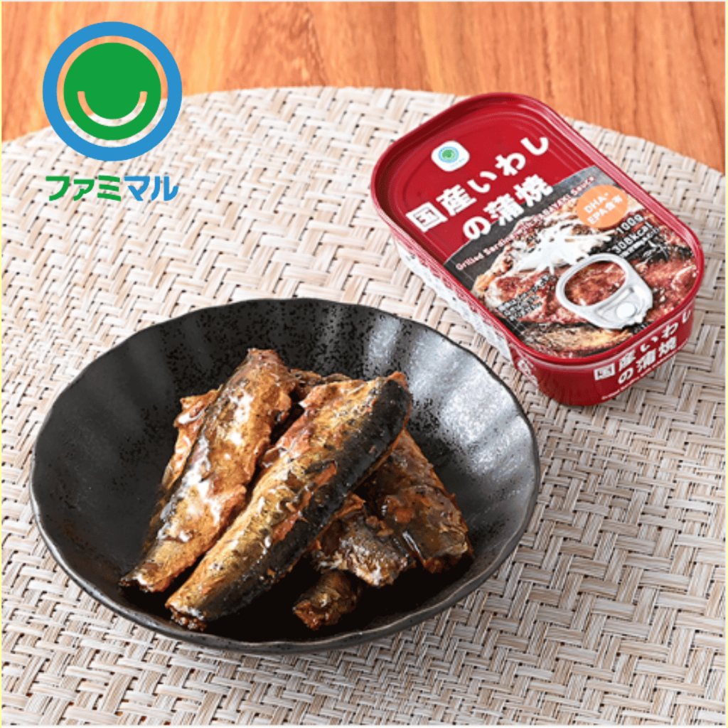 FamilyMart Domestic Sardine Kabayaki Sweet Glaze DHA EPA Japanese Canned Fish Direct Import