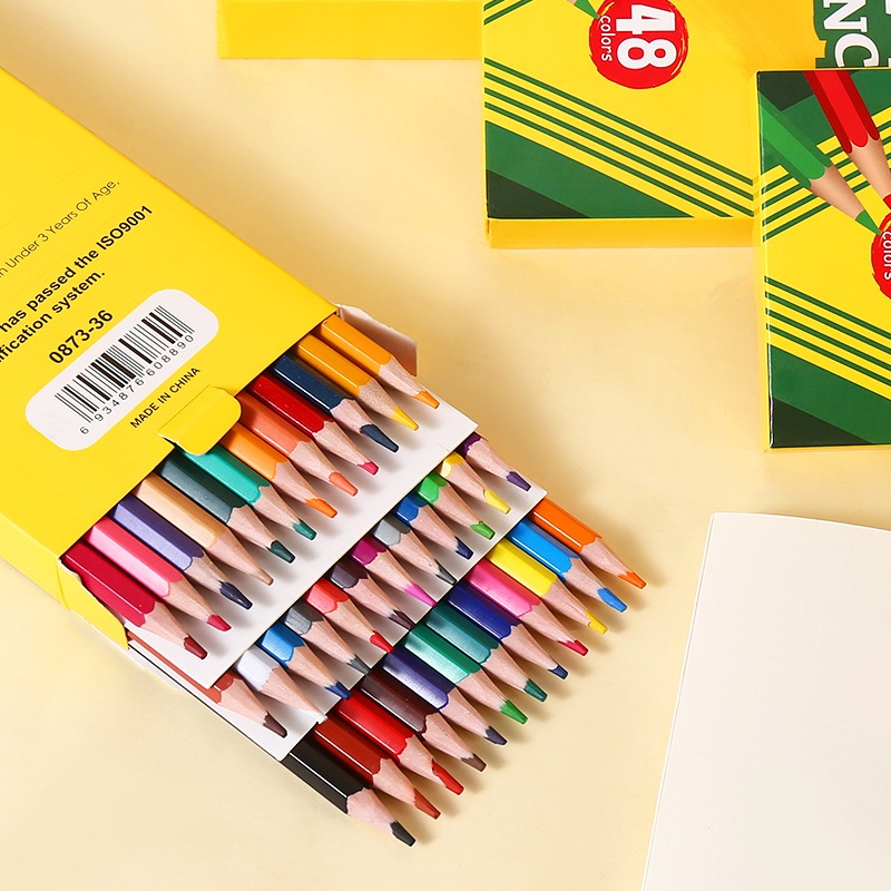 จัดส่งไทย ดินสอสี 24 /36 / 48 สี สีสันสดใสColor pencils แบบยาว  สีไม้ มืออาชีพน้ํามันดินสอ ระบายสี