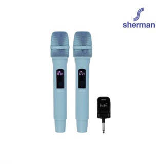 Sherman ชุดไมโครโฟนไร้สาย UHF รุ่น MIC-160 (สีฟ้า)
