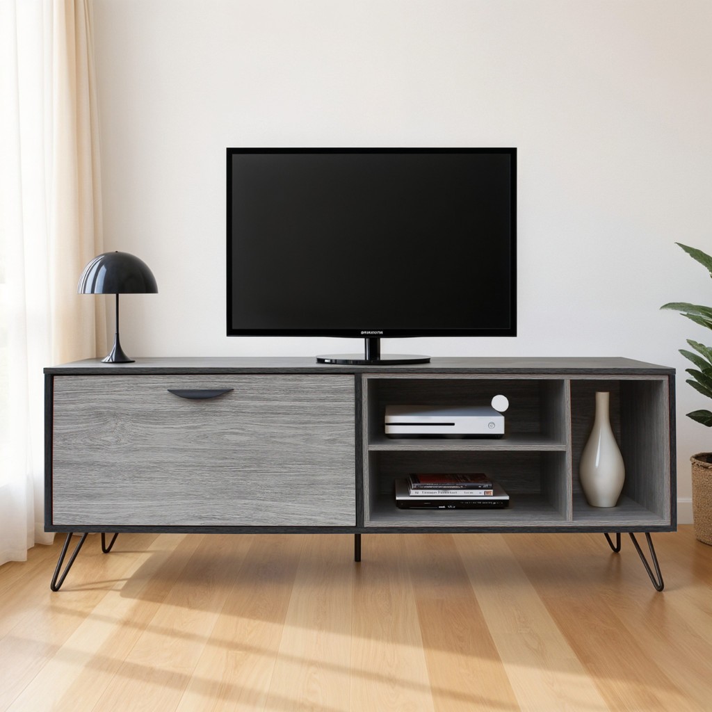 Tomato Home ชั้นทีวี MODERN TV CABINET 5FT กว้าง W150ซม| วางทีวีใหญ่สุด65นิ้ว ชั้นทีวีโมเดิร์น เท่ๆ