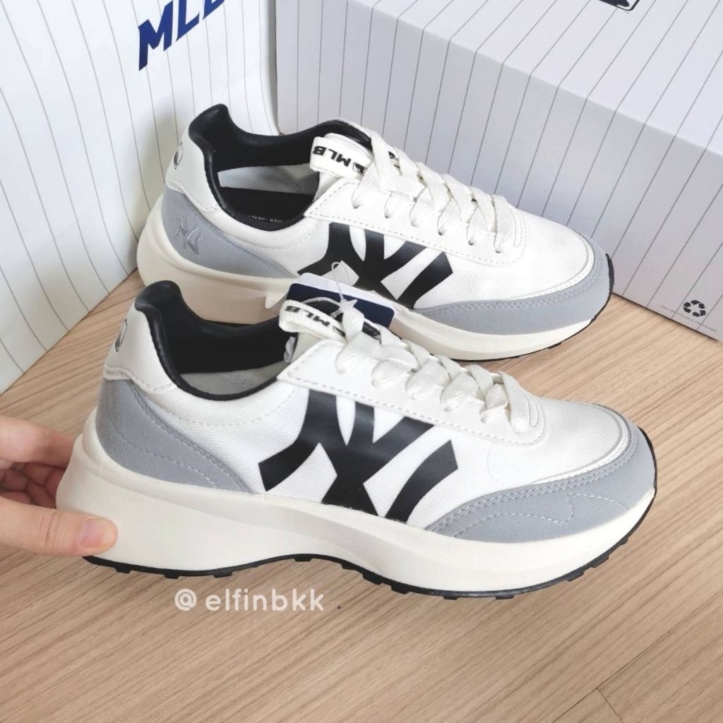 แท้ 💯 [size 44]​ MLB Chunky Jogger รองเท้าผ้าใบ สีน้ำตาล/ สีเทา