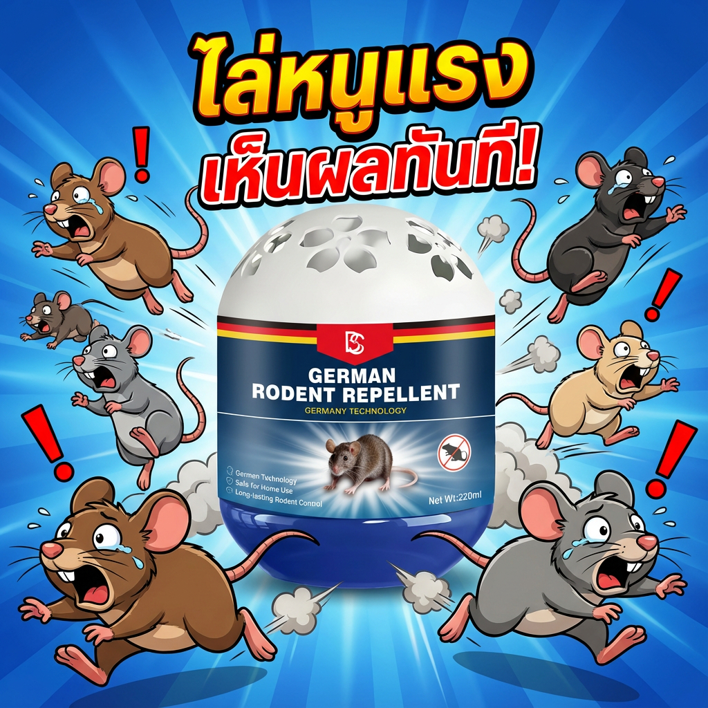 เฝ้าบ้าน 24 ชม.! เจลไล่หนู ไล่หนู กำจัดหนู ยาไล่หนู ใช้งานง่าย ไล่หนูตลอด 24 ชั่วโมง ปลอดภัยไร้พิษ
