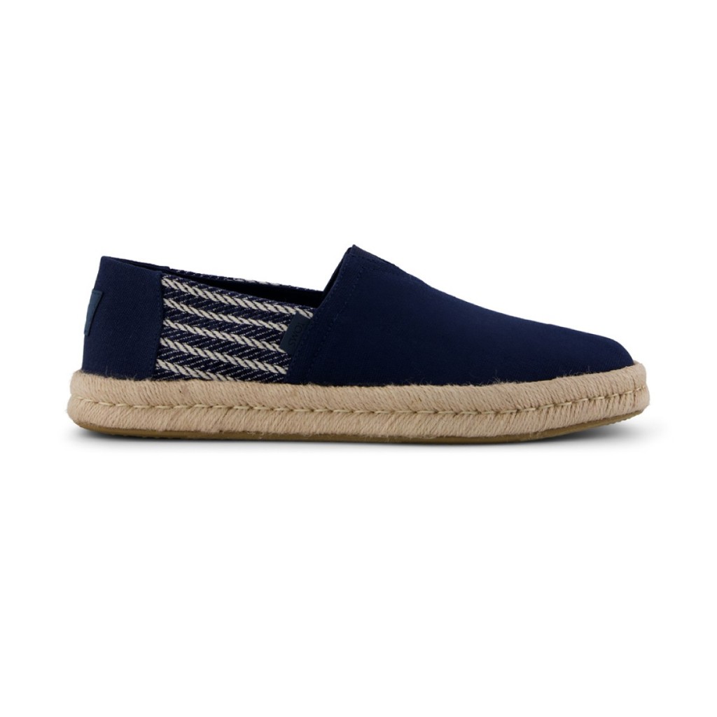 TOMS รองเท้าลำลองผู้ชาย สลิปออน รุ่น Alpargata Rope 2.0 Navy Nautical Stripe (CG) รองเท้าลิขสิทธิ์แท้