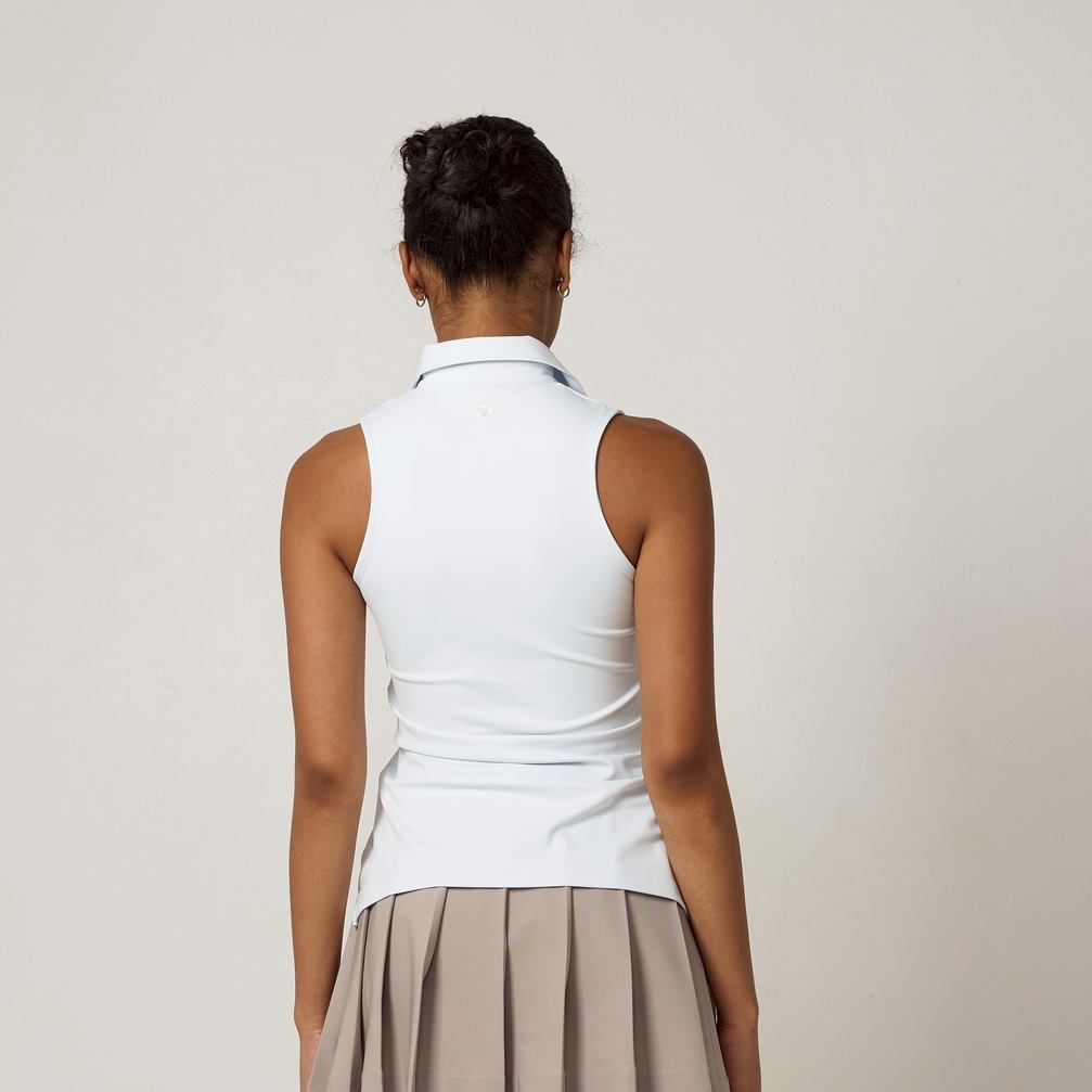 TA ACTIVE ROUGH SLEEVELESS POLO เสื้อกอล์ฟ ชุดกอล์ฟ ตีกอล์ฟ เสื้อกอล์ฟผู้หญิง — صورة 8