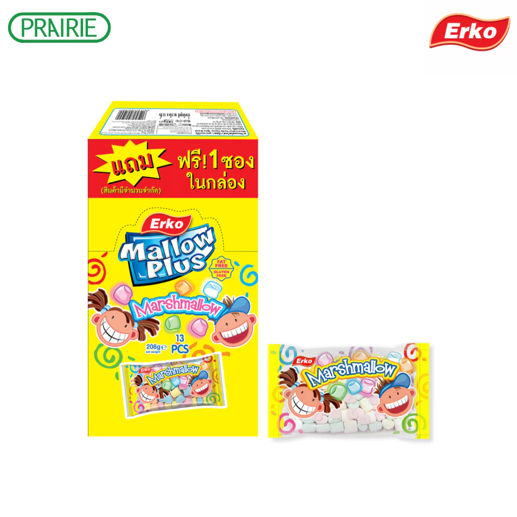 เออโก้ มินิ แมลโลว์ วานิลลา 16ก. 12+1 / Erko Mini Mallow Vanilla 16g. 12+1