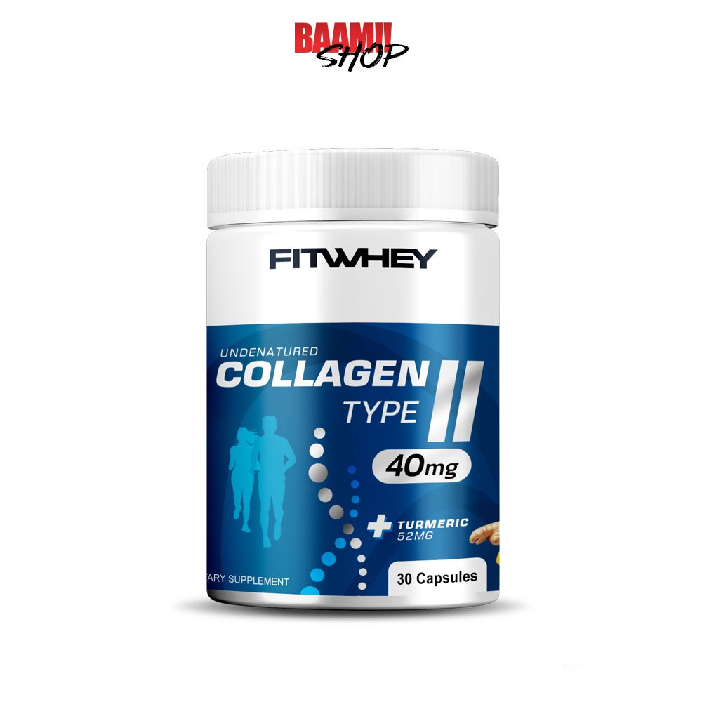FITWHEY COLLAGEN TYPE II + TURMERIC (30 CAPSULES) | คอลลาเจน + สารสกัดขมิ้นชัน