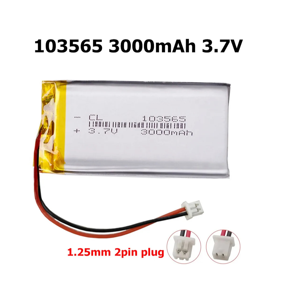 103665  ปลักเสียบ jst 1.25 Battery 3.7V 3000mAh Miyoo Mini Plus Game machine