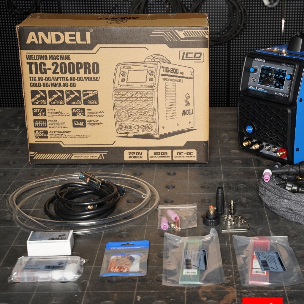 ANDELI  ตู้เชื่อมอาร์กอน TIG200 ACDC PRO สร้างเกล็ดออโต้ เต็มระบบ ปรับความถี่ AC ได้ มี AC mix DC (ประกัน 2 ปี) - รูปที่ 7