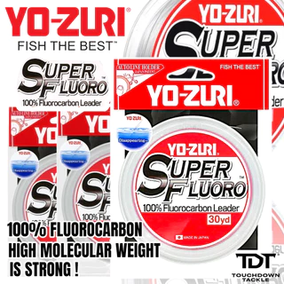 YO-ZURI SUPER FLUORO 100% FLUOROCARBON LEADER *** สายชอค ตัวตึง สุดคุ้ม MADE IN JAPAN 100% ***