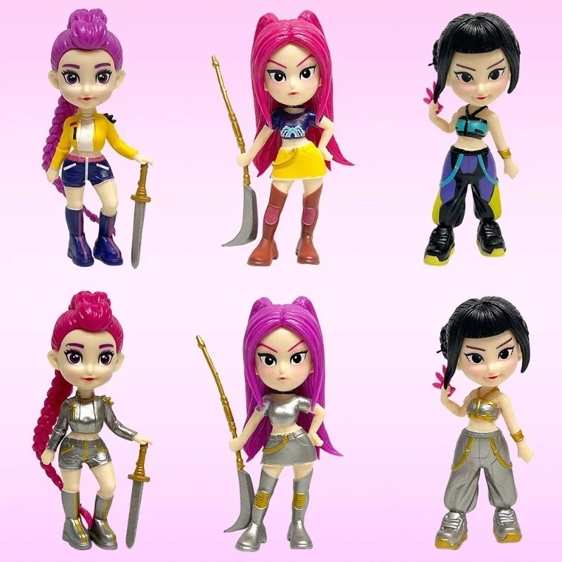 6 ชิ้น/เซ็ต Kpop Demon Hunters Action Figure ของเล่น Derpys Tiger Rumi Mira Zoey Sussy ตุ๊กตาสําหรับของขวัญคริสต์มาส