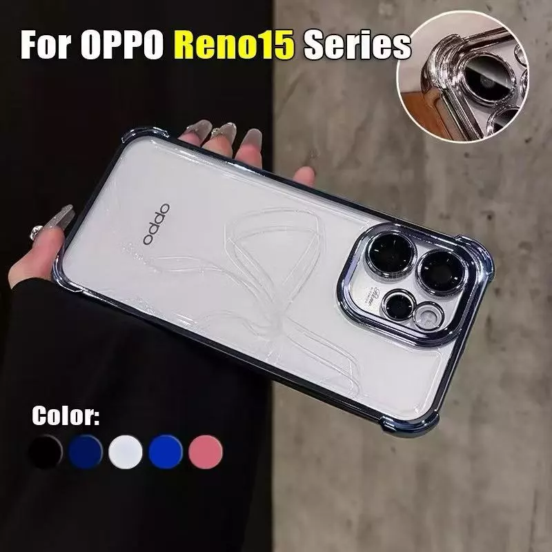 เคสใส กันรอยเลนส์กล้อง สำหรับ Oppo Reno16 Pro Reno16F Reno15 Reno15Pro Max Reno15F เคสขอบสี กันกระแทก หรูหรา