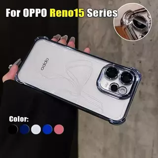 เคสใส กันรอยเลนส์กล้อง สำหรับ Oppo Reno16 Pro Reno16F Reno15 Reno15Pro Max Reno15F เคสขอบสี กันกระแทก หรูหรา