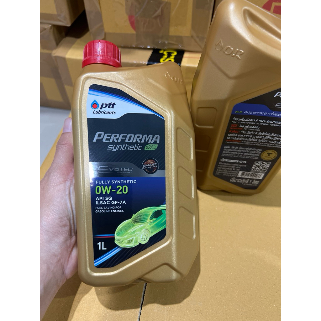 น้ำมันเครื่อง เครื่องยนต์เบนซิน ปตท PTT performa synthetic evotec 0w-20 ขนาด 1 ลิตร
