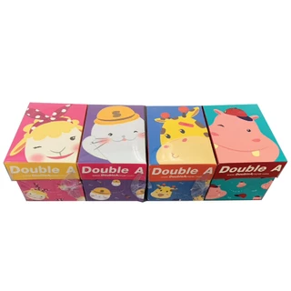 กระดาษโน๊ต Mini Box Double A Fancy 600 แผ่น หนา 80g ขนาด 60*83 มม. (คละลาย)