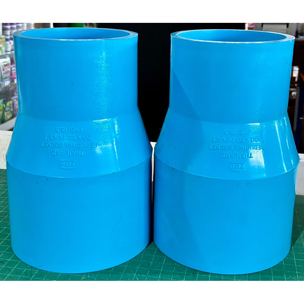 (แพ็ค1ตัว)4“x3”ข้อลดกลมหนา ขนาด4นิ้ว ลด 3นิ้ว PVC 13.5 ตรา TOP THAILAND