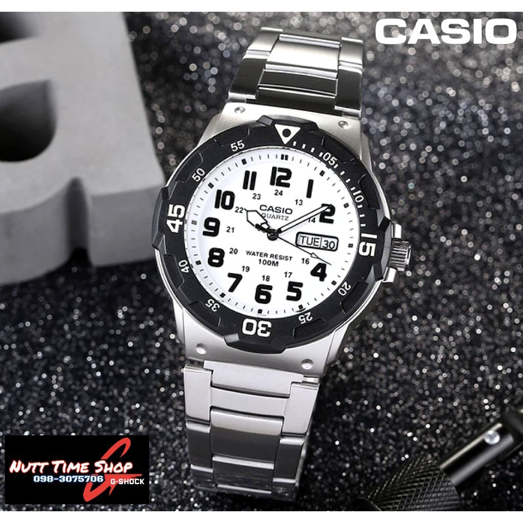 ⌚CASIO มือสองCMG รุ่น🩶MRW-200HD-7🤍🖤หน้าแพนด้า